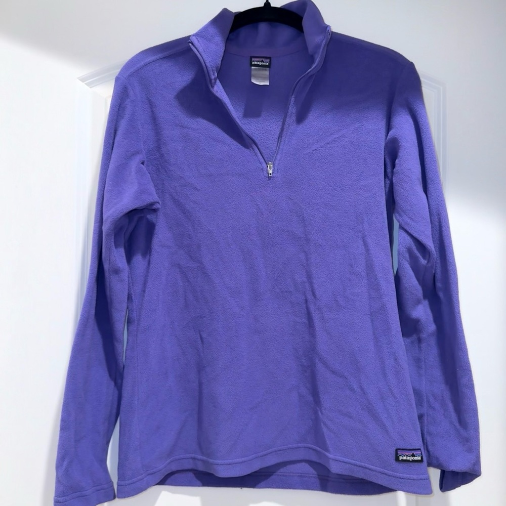 Purple Patagonia Quarter-Zip Fleece Pullover